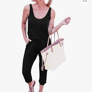 Summer tank casual capri jumpsuit